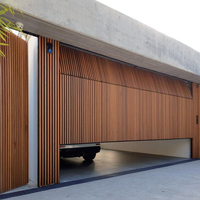 Système de sécurité moderne et personnalisé à volets roulants à vue complète Villa résidentielle Porte de garage extérieure à grille encastrée en alliage d'aluminium
