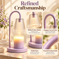 Lampe chauffe-bougie pour chambre, salon, coin lecture, bureau – Lampe à cire parfumée, aromathérapie, décoration intérieure, cadeau prêt à offrir