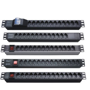 Fabrieks-aangepaste 10A 16A 20A universele slimme rack-stroomverdelingsunit <span class=keywords><strong>PDU</strong></span> C13 C19 serverrack kastmontage <span class=keywords><strong>PDU</strong></span> - Product Image 1