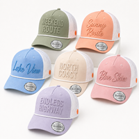 Topi Trucker 5-Panel Bahan Twill Mesh Bordir Logo Kustom Grosir dengan Patch dan Cetakan Personalisasi Snapback