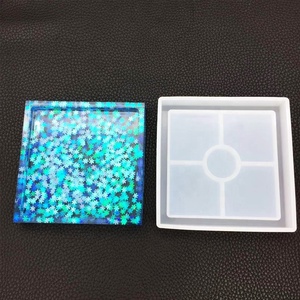 Tự làm tròn vuông hình lục giác Coaster Silicone khuôn nhựa sáng bóng đúc khuôn mẫu cho Coaster - Product Image 5