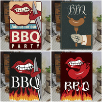 Promotion : Plaque Métallique Vintage 20x30CM – Décoration Murale Classique pour Cuisine, Restaurant, Café, Barbecue – Affiche Métallique Personnalisable