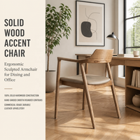 Chaise de salle à manger Hiroshima Style élégant Chaise de salle à manger nordique en bois de frêne massif en cuir PU