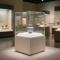 Robuster, verstellbarer, moderner freistehender Metall-Museumsständer für Skulpturen und Artefakte – Ausstellungsqualität für die Konservierung