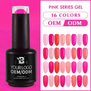 China Nagel Gel Lieferant BOZLIN 16 Farbe 15ml Semi Permanent Einweichen UV Gel Pink Nagellack für Nägel Art.-Nr.