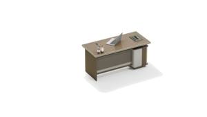 Escritorio de oficina administrativo tradicional simple y moderno con gabinete para espacios de trabajo modernos - Product Image 6