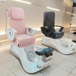 Fournitures pour ongles, mobilier de salon pas cher, fauteuil de pédicure spa royal <span class=keywords><strong>blanc</strong></span> sans tuyaux avec baignoire - Product Image 5