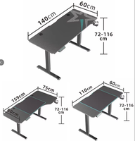 Table d'ordinateur de bureau moderne ergonomique Bureau debout à moteur unique de haute qualité Bureau électrique réglable en hauteur pour un usage domestique