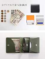 Dompet Lipat Dua Kulit Asli Praktis, Dompet Mini Ramping, Penyimpanan Koin Saku Kartu, Dompet Ringan BR8253