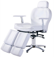 Fauteuil de tatouage hydraulique moderne de haute qualité, lit facial, rotation à 360°, pieds/dossier réglables, mousse haute densité, salon