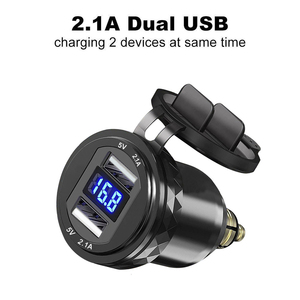 Caricabatterie per <span class=keywords><strong>Auto</strong></span> <span class=keywords><strong>USB</strong></span> Doppio 5V 4.2A con <span class=keywords><strong>Ingresso</strong></span> 12V, Impermeabile, per Triumph Tiger 800 Xc e BMW R1200Rt - Product Image 5