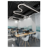 Profil LED Ofly Longueur Arc en Aluminium Extrusion Suspendue pour Bande LED Modules LED Hauteur 50mm avec Largeur Personnalisée