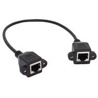 RJ45 Cat6 hembra a hembra 8P8C RJ45 Montaje en panel Tornillo LAN Ethernet Cable de extensión de red