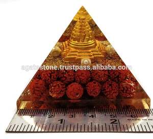 Bán Buôn Orgone Rudraksh Kim Tự Tháp Với Kim Loại Sri <span class=keywords><strong>Yantra</strong></span> Để Bán - Product Image 3