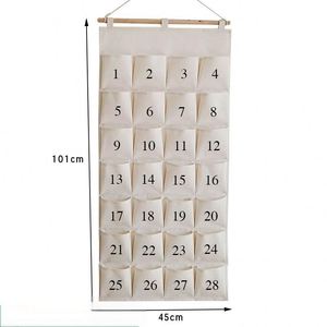 Sac de rangement suspendu sur la porte avec 12 poches, organisateur mural en toile - Product Image 3