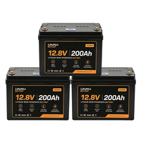 Fabrieksdirect 12.8V 200Ah LiFePO4 Deep Cycle Batterij Bluetooth BMS 6000 Cycli Graad A 2560Wh Off Grid