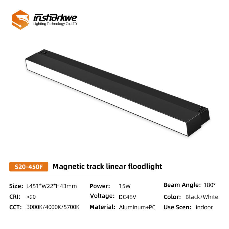 S20-450F Magnetic track linear floodlight 15W