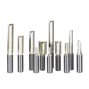 1/2Shank 2 Flutes Straight Bit For Wood Tools Cutting CNC Woodworking Milling Cutter Carpentry Tools