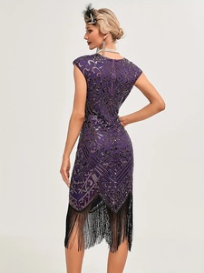<span class=keywords><strong>Robe</strong></span> de soirée à sequins et franges pour femme, style années 1920, rétro, <span class=keywords><strong>grande</strong></span> <span class=keywords><strong>robe</strong></span> de soirée, <span class=keywords><strong>robe</strong></span> de <span class=keywords><strong>cocktail</strong></span>, <span class=keywords><strong>robe</strong></span> de bal, <span class=keywords><strong>robe</strong></span> de danse Charleston - Product Image 6