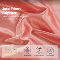 Ensemble de literie en polyester soyeux de luxe DL - Couleur unie, lisse et brillant, certifié OEKO-TEX, 200TC, toutes saisons, OEM/logo personnalisé