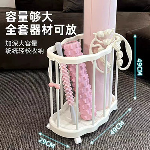 Portable Clothing Organizer Cream Color Round Shape With Wheels For Laundry Storage Bathroom Use - Product Image 5