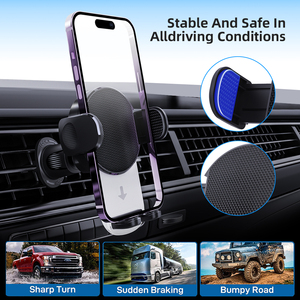 Phổ kim loại móc xe Air Vent người giữ điện thoại cái nôi xe Air Vent núi người giữ điện thoại cho điện thoại di động người giữ xe <span class=keywords><strong>360</strong></span> độ - Product Image 2