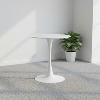 Table en plastique simple de haute qualité, design nordique, stable et antidérapante, idéale pour les patios et les cafés.