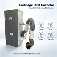 Nouveau système de collecte de poussière à haute capacité, capture efficacement la poussière de meulage, les fumées de soudage et les particules industrielles