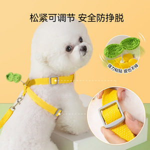Arnés para Perros y Gatos, Estilo Chaleco, con Diseño Floral en Amarillo, Azul y Morado, de Poliéster, para las Cuatro Estaciones - Product Image 4
