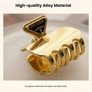 Barrette à cheveux de luxe de marque de créateur pour femmes, pince à cheveux haut de gamme pour frange latérale. - Product Image 2