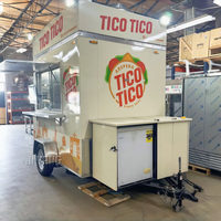 Mini remorque alimentaire mobile de 2,2 m pour hot-dogs, glaces, restauration rapide et vente de café