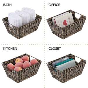 Wicker Woven Garden Basket衣類用の積み重ね可能なバスケット新しい生まれたギフト格安ハンパー手織りラタン収納バスケット、 - Product Image 1