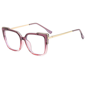 Montures de lunettes œil-de-chat, monture intégrale, verres en résine, anti-lumière bleue, lunettes de mode légères pour femmes 2024 - Product Image 5