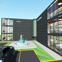 Appartement studio moderne de luxe en conteneur sur 3 étages, bâtiment d'appartements modulaire neuf à vendre