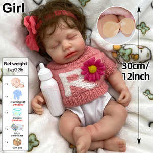 Bambola Rinata in Silicone Realistico da 12 Pollici con Capelli Radicati a Mano, Amichevole al Ciuccio, Giocattolo Realistico per Neonati, Regalo - Product Image 3