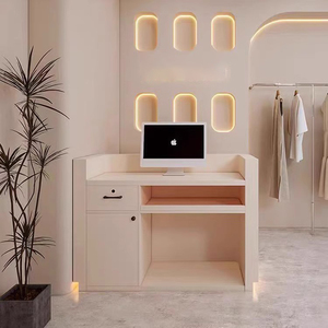 Mostrador de Recepción Rectangular Moderno y Elegante, Mini Mostrador Pequeño para Salón de Belleza, <span class=keywords><strong>Spa</strong></span>, Muebles de Recepción para <span class=keywords><strong>Boutique</strong></span> de Damas - Product Image 3