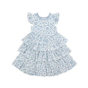 Nuovo design triplo volant pieghevole Anti-rughe abiti a manica corta pagliaccetto con volant abiti gonna pagliaccetto da ragazza dolce - Product Image 6