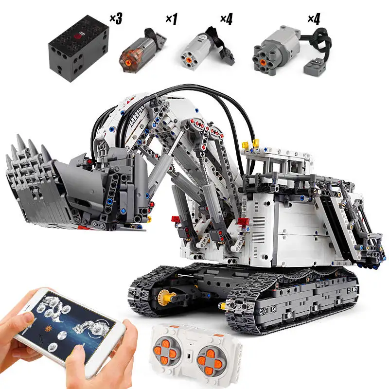 Flytec RC Engineering Car DIY Blocks Assembling High Tech App Programming Remote Control Technology Toy