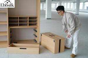 Ebbsilk Custom Minimalist Plywood Modular Walk In <strong>Closet</strong> System Modern Combination Wardrobe For Bedroom With Large Capacity - Product Image 5