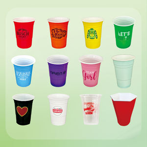 Customized 16oz Double Wall PP Plastic Disposable Beer Pong <strong>Cup</strong> Set Heat Transfer Printing Logo Personalized For Outdoor Party - Product Image 3