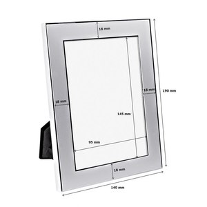 Moderno Portafotos de Metal Satinado de 10x15cm, Marco de Aluminio para Fotos, Decoración del Hogar y Bodas, Forma Cuadrada - Product Image 2