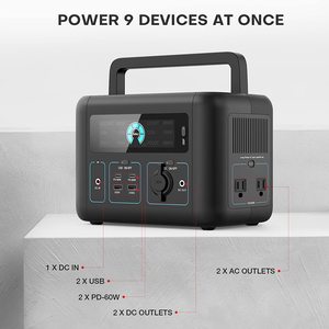 สถานีไฟฟ้าพกพา 300W, แบตเตอรี่ลิเธียม 296Wh 80000mAh, ช่องเสียบ PD 2-60W และคลื่นไซน์บริสุทธิ์ 110V/330W, เครื่องกำเนิดพลังงานแสงอาทิตย์ - Product Image 3
