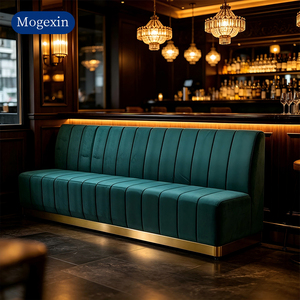 ชุดโซฟากำมะหยี่สไตล์อินดัสเทรียลเรโทร เหมาะสำหรับบาร์ ร้านอาหาร และห้องนั่งเล่น เก้าอี้หนังสำหรับแขกในห้องรับรอง - Product Image 2