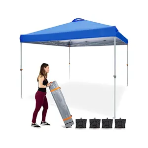 DengDao PRC Awning Tent 10x10 Pop Up Awning Tent for Party Portable Folding Tent with Roller Bag