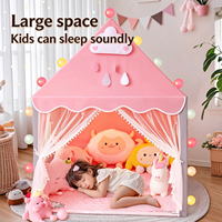 Tente de jeu carrée monocouche en polyester pour enfants, château pliable en PVC imperméable, quatre saisons, pour garçons et filles