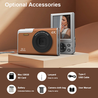 Nueva Cámara Vlog portátil a la moda, diseño delgado, vídeo 4K, cámara Digital compacta con pantalla de 56MP y 2,7 pulgadas para fotografía de estudiantes