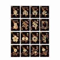 Tuiles de Mahjong Trade Wind, Tuiles de Mahjong Américaines, Ensemble Menthe et Océan, 160 tuiles, Convient aux rassemblements familiaux et aux jeux en famille