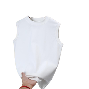 Gilets pour hommes personnalisés, streetwear, haut de gamme, 120 g/m², 100 % coton, respirant, blanc, surdimensionné, délavé à l'acide, vintage, t-shirt - Product Image 1