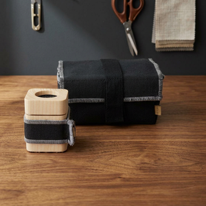 Quemador de Incienso de Madera con Envoltura de Tela Negra, Hecho a Mano, Porta Incienso Aromático, Uso en Todas las Estaciones, Decoración del Hogar, Regalo para Ramadán y Eid, Fragancia - Product Image 1