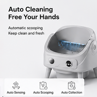 Bac à litière intelligent pour chat à nettoyage automatique, ouverture supérieure, avec contrôle par application, design ventilé, certifié CE ROHS FCC